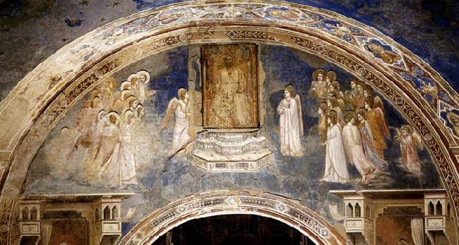 GIOTTO di Bondone God Sends Gabriel to the Virgin